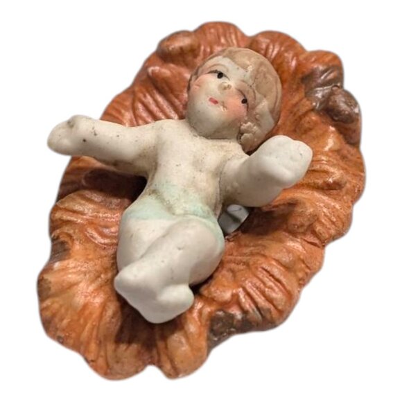 Vintage 9-Piece Ceramic Nativity Set Adelbrook 1990s Walmart Broken Angel Wing - Picture 15 of 15